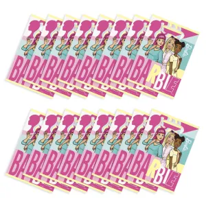 Barbie Birthday Party Plastic Loot Bags & Party Favor Bags, 9 Inch Size, 16 Count