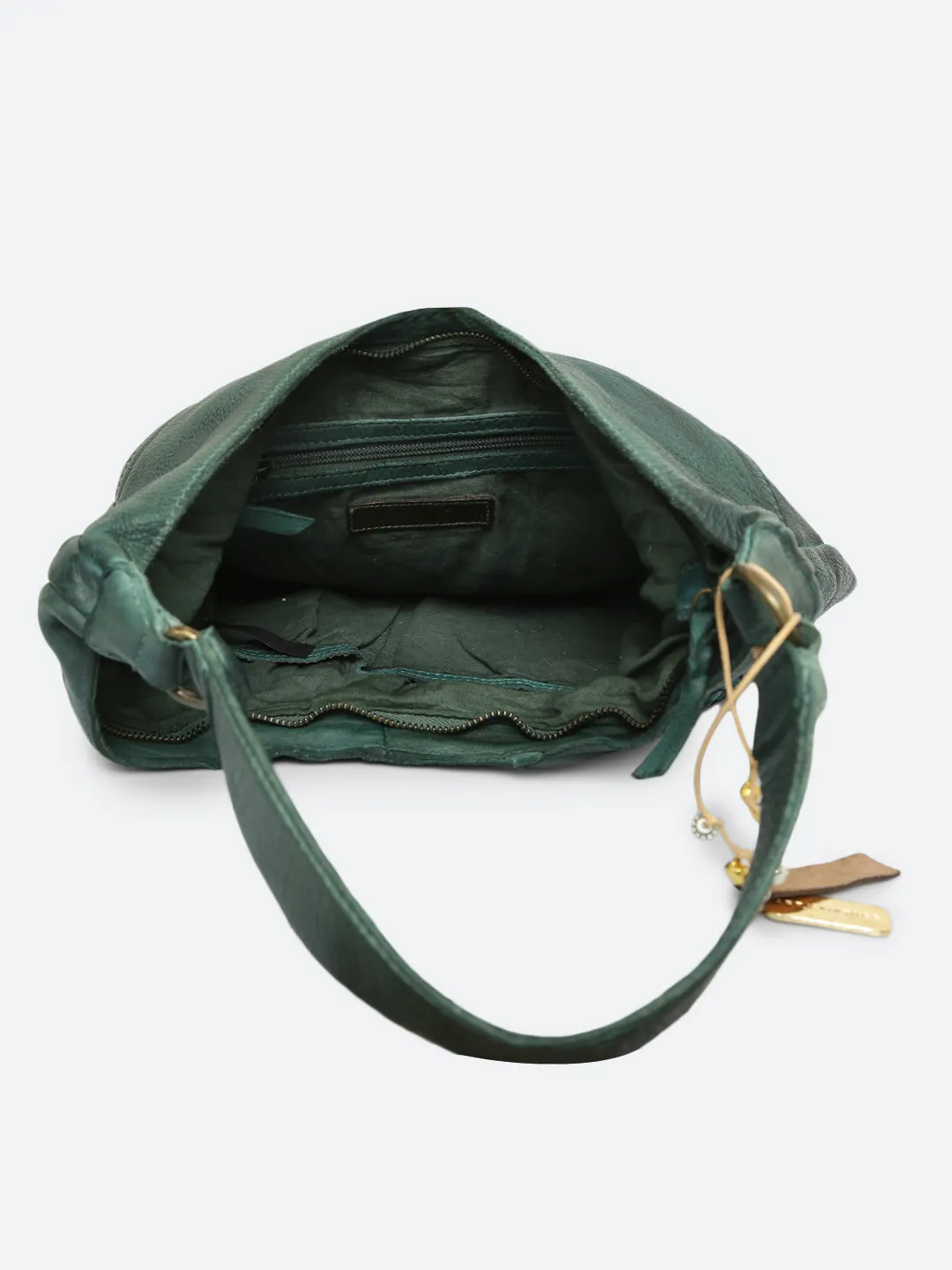 Genuine Olive Leather Hand Weaving Leather Bag