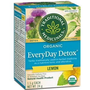 Traditional Medicinals Organic Everyday Detox Lemon 16 Tea Bags